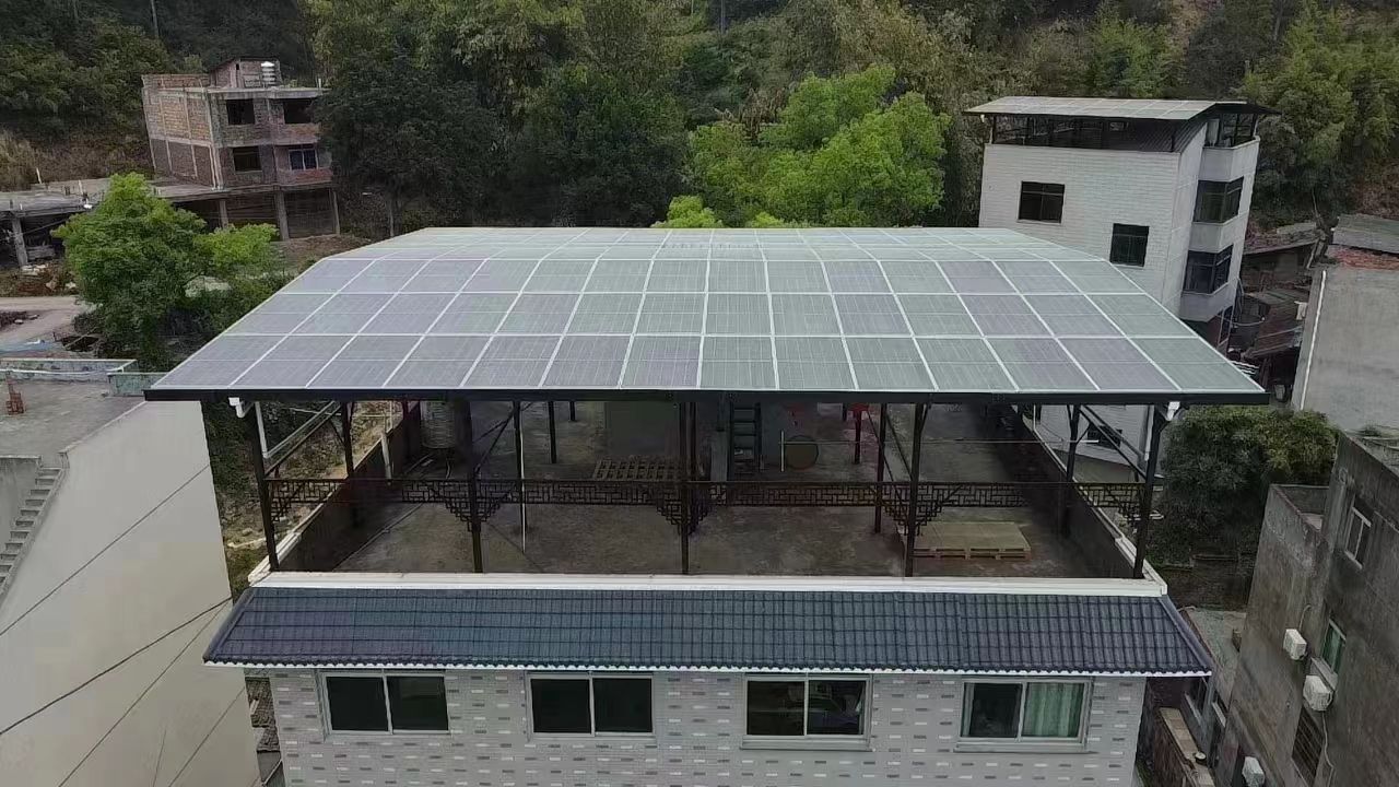 桂平15kw+10kwh自建别墅家庭光伏储能系统